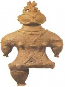 Глиняная статуэтка. Конец периода дземон. 2 век до н.э. Япония