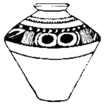 Трипольская керамика с изображением грудей.