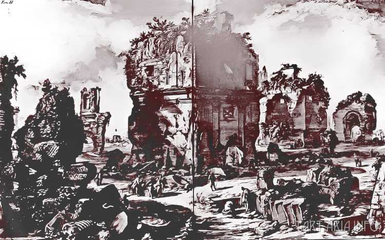 Руины неопознанных городов на гравюрах XVIII века 11